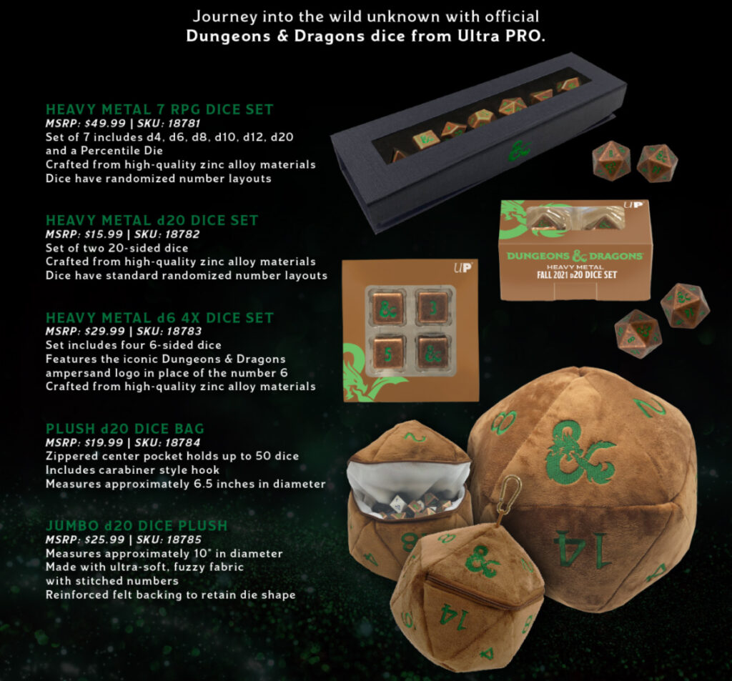 D&D Fall 2021 Copper & Green Dice Collection