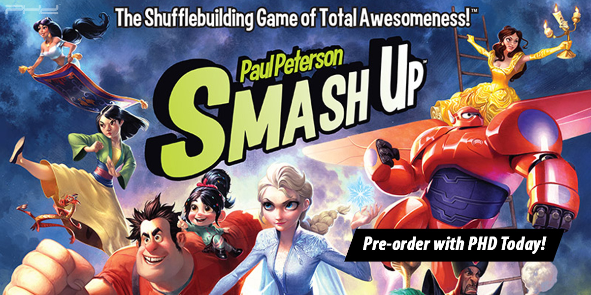  Smash Up: Disney Edition, Collectible Disney Card Game, Featuring Disney Characters from Frozen, Big Hero 6, The Lion King,  Aladdin, The Nightmare Before Christmas, & More