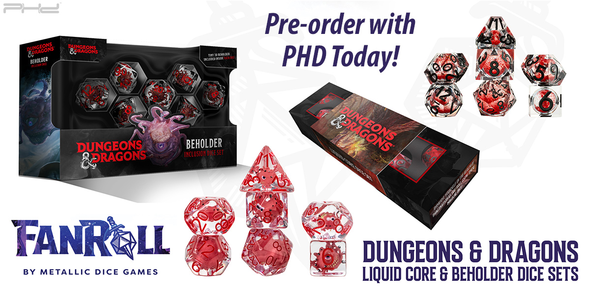 Dungeons & Dragons Beholder and Liquid Core Dice — FanRoll