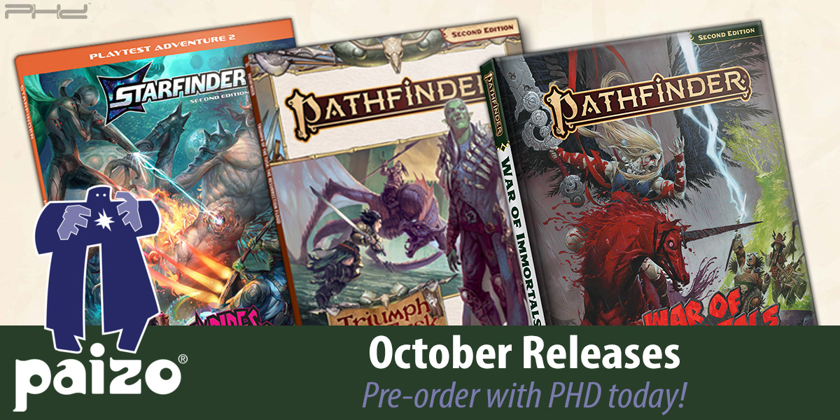 Pathfinder: War of Immortals, Starfinder: Empires Devoured, & More — Paizo