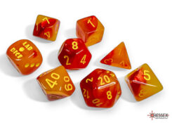 Gemini Gellow-Red/yellow Luminary 7-Die Set (with bonus die)