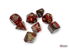 Borealis Cosmos/gold Polyhedral 7-Die Set (with bonus die)