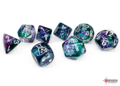 Nebula Fluorite/white Polyhedral 7-Die Set