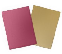 Dragon Shield Sleeves: Standard DUAL- Matte Red/Gold, Special Edition (100 ct.) sleeve front & back