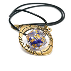 Eye of Ra d20 Necklace, closeup pic 1