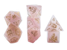 Dice: Royalty Rose Quartz