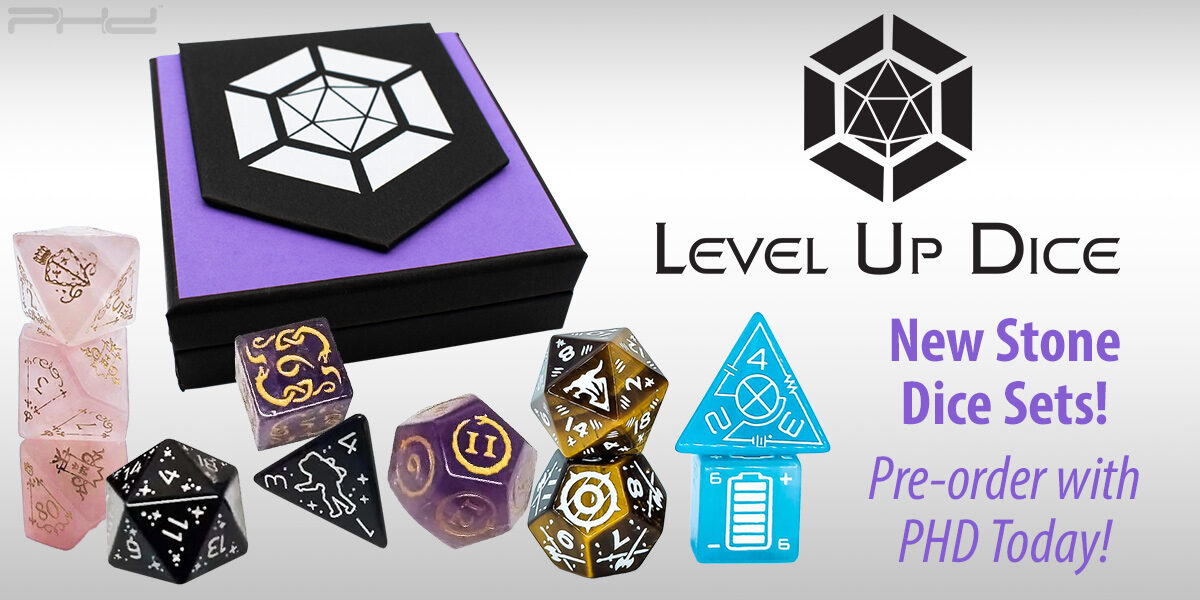 New Deluxe Stone Dice Sets — Level Up Dice - PHD Games