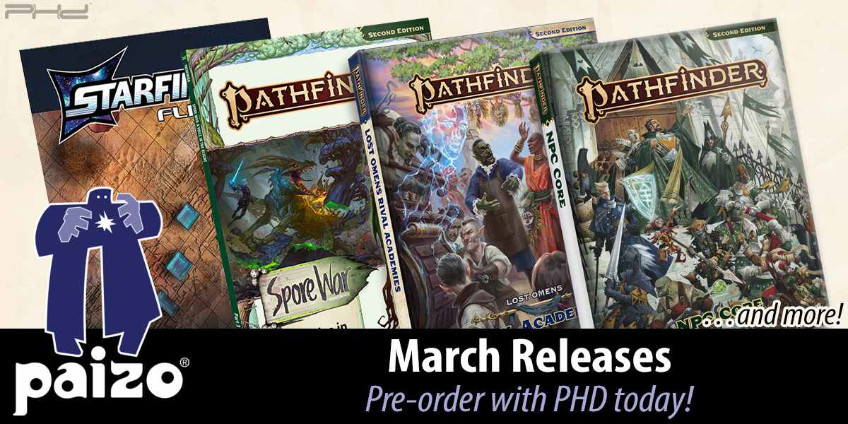 Pathfinder RPG NPC Core, Lost Omens: Rival Academies, & More — Paizo