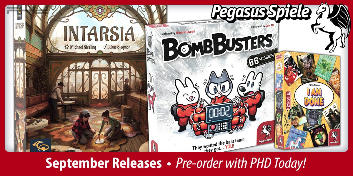 Intarsia, Bomb Busters, & I Am Done — Pegasus Spiele