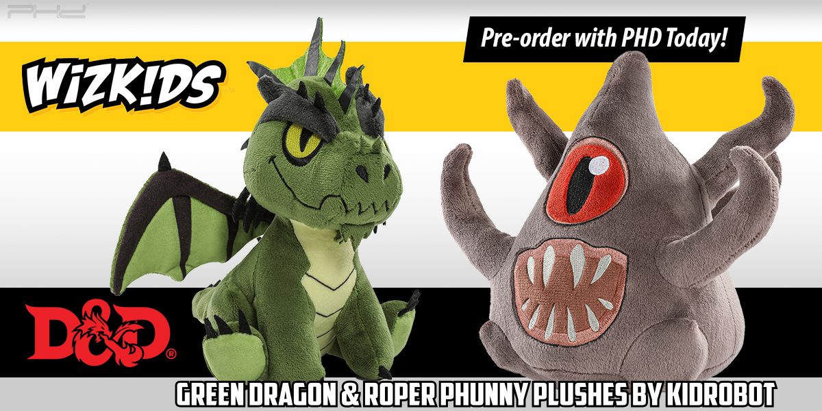 Dungeons & Dragons: Green Dragon & Roper Phunny Plushes by Kidrobot — WizKids